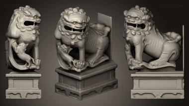 Figurines lions tigers sphinxes (STKL_0238) 3D model for CNC machine